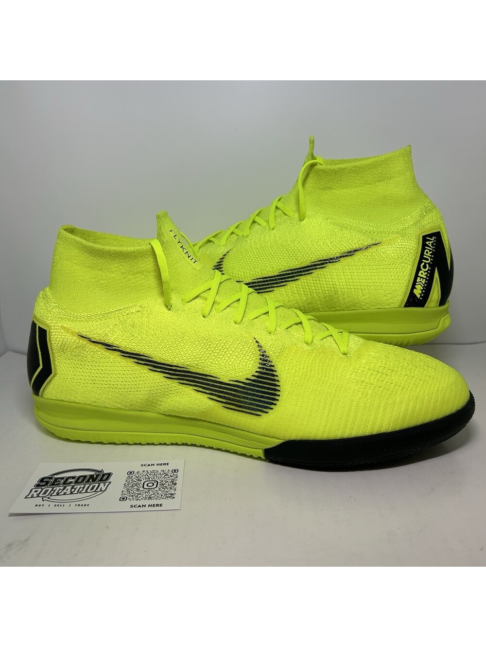 Nike SuperflyX ELITE IC Volt Black - Size 12 NEW - (AH7373-701)